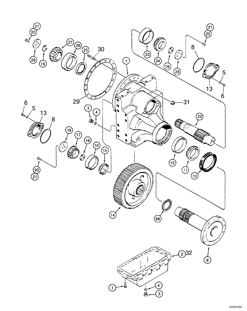 Схема запчастей Case 1150H_IND - (06-10) - TRANSMISSION - FINAL DRIVE (06) - POWER TRAIN