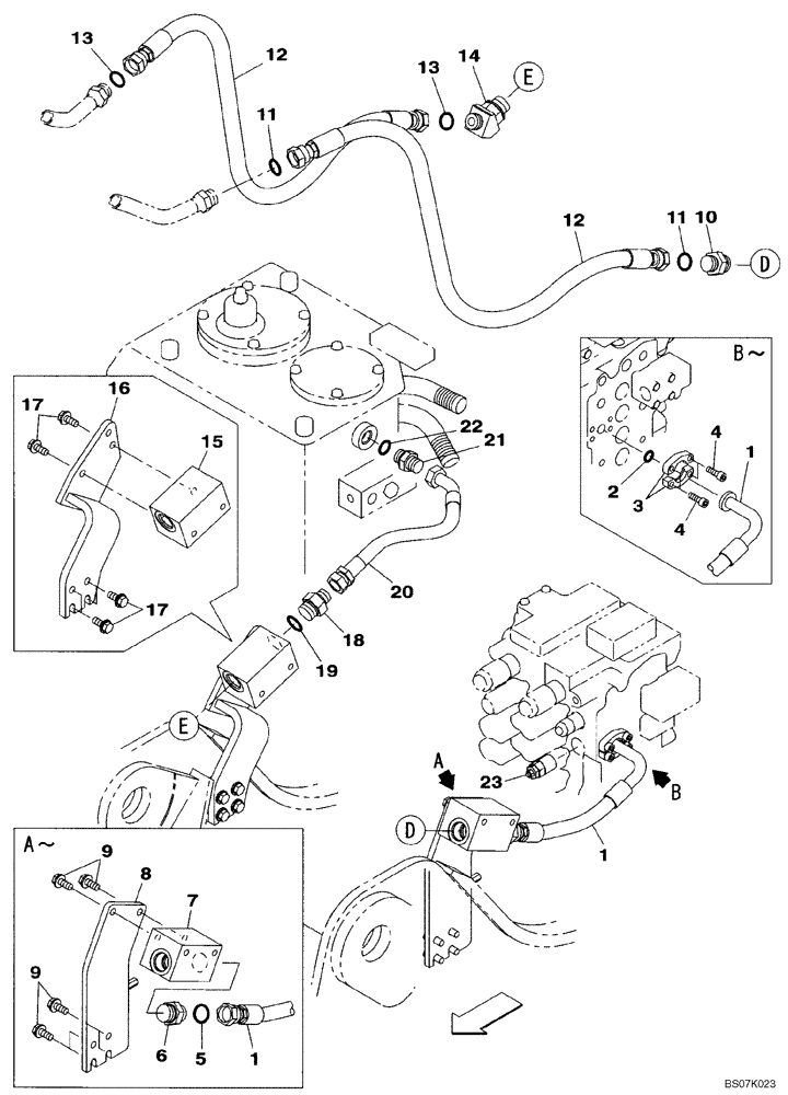 Схема запчастей Case CX130B - (08-28) - HYDRAULICS, AUXILIARY - SINGLE ACTING CIRCUIT, HAND OPERATED (08) - HYDRAULICS