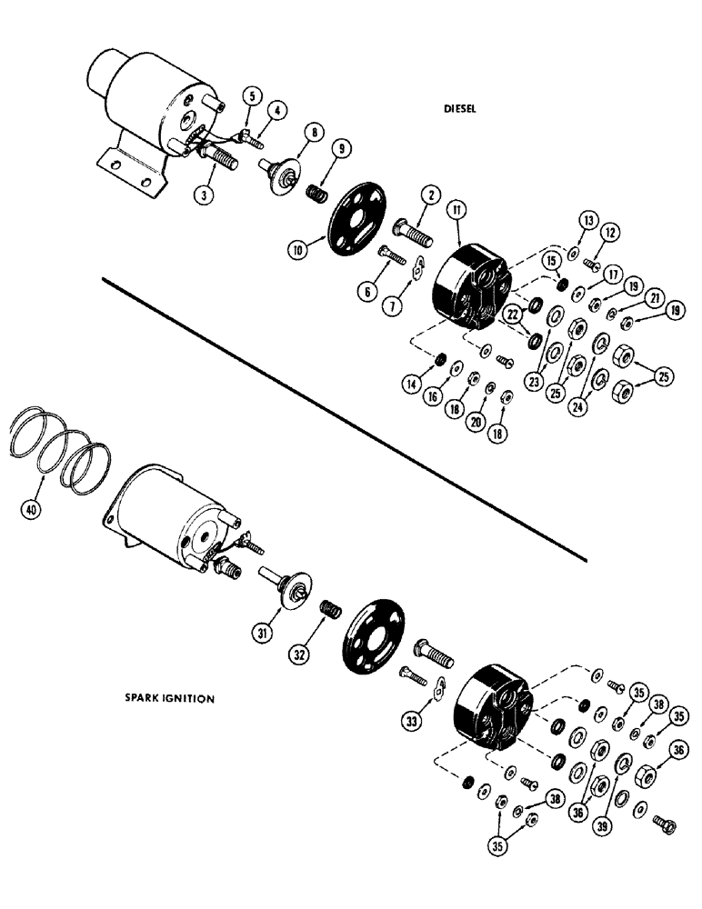 Схема запчастей Case 680CK - (081A) - A40461 SOLENOID, (267) DIESEL ENGINE (55) - ELECTRICAL SYSTEMS