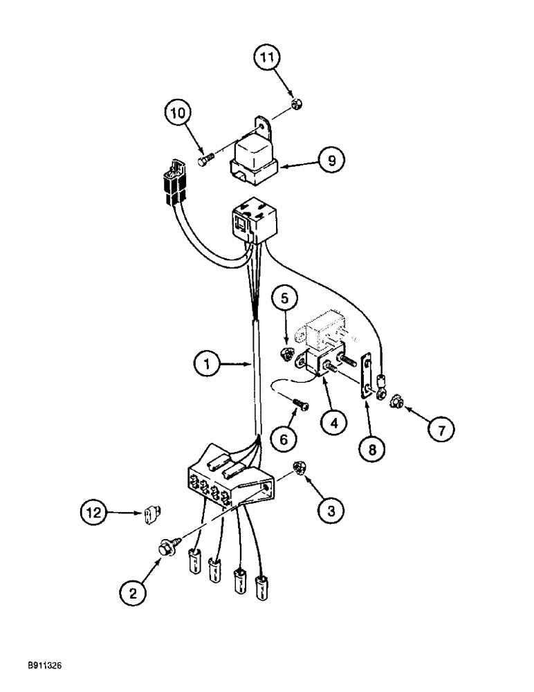 Схема запчастей Case 860 - (4-26) - ACCESSORY ELECTRICAL POWER HARNESS (04) - ELECTRICAL SYSTEMS