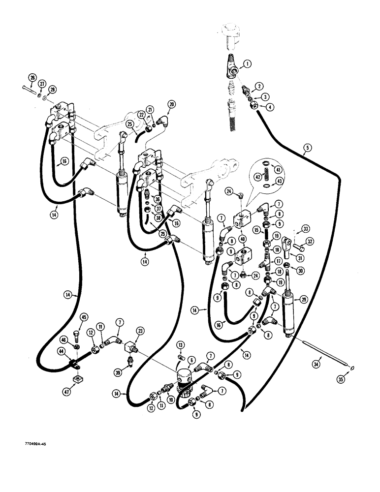 Схема запчастей Case W36 - (8-456) - LOADER CONTROLS, AIR ASSIST SYSTEM (08) - HYDRAULICS