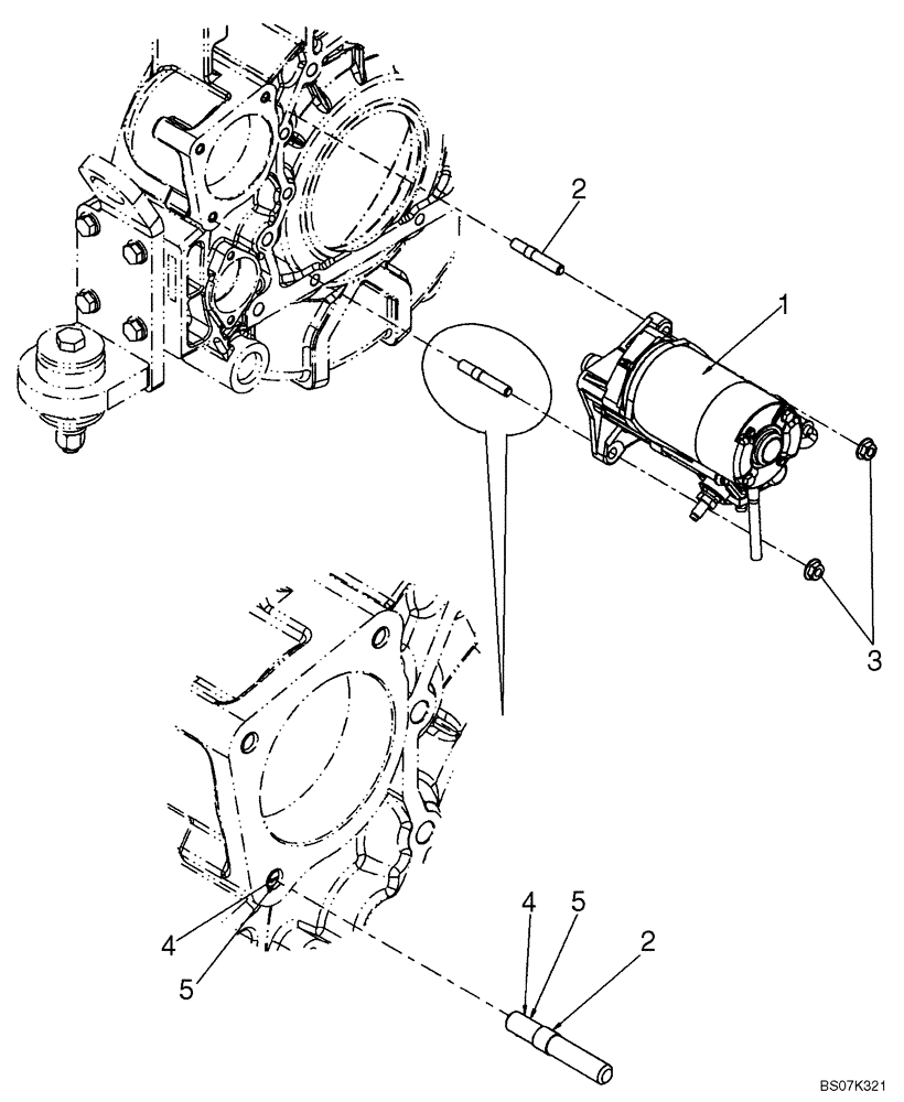 Схема запчастей Case 521E - (04-01) - STARTER (04) - ELECTRICAL SYSTEMS