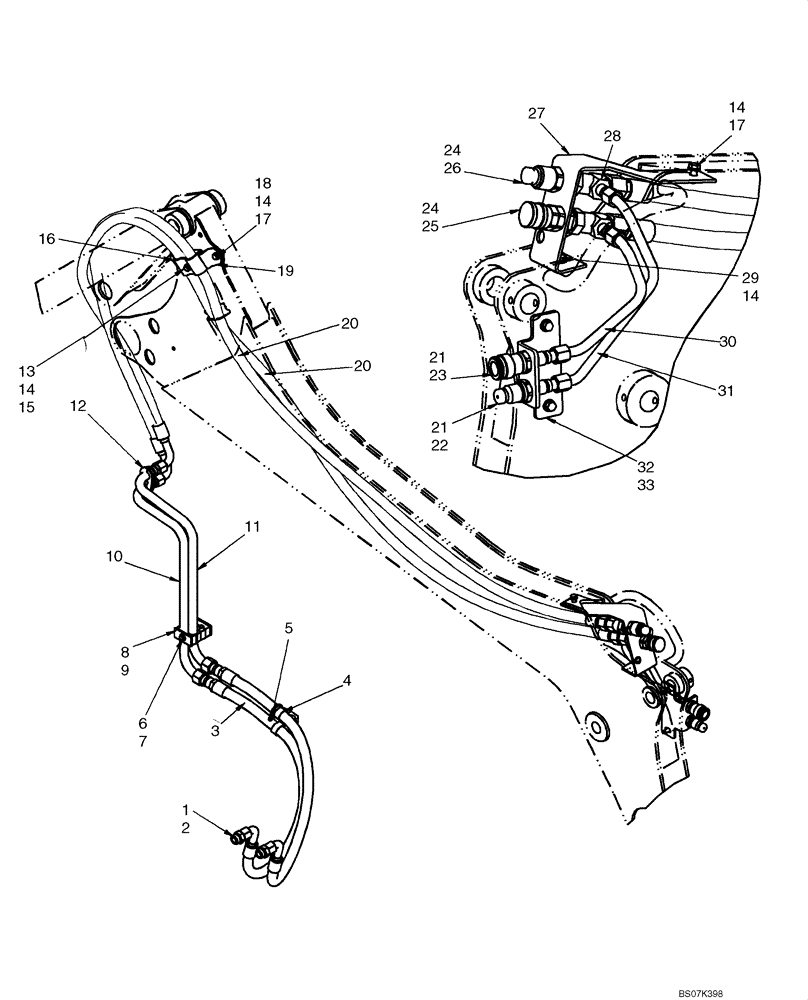 Схема запчастей Case 465 - (08-16) - HIGH FLOW - AUXILIARY HYDRAULICS (08) - HYDRAULICS