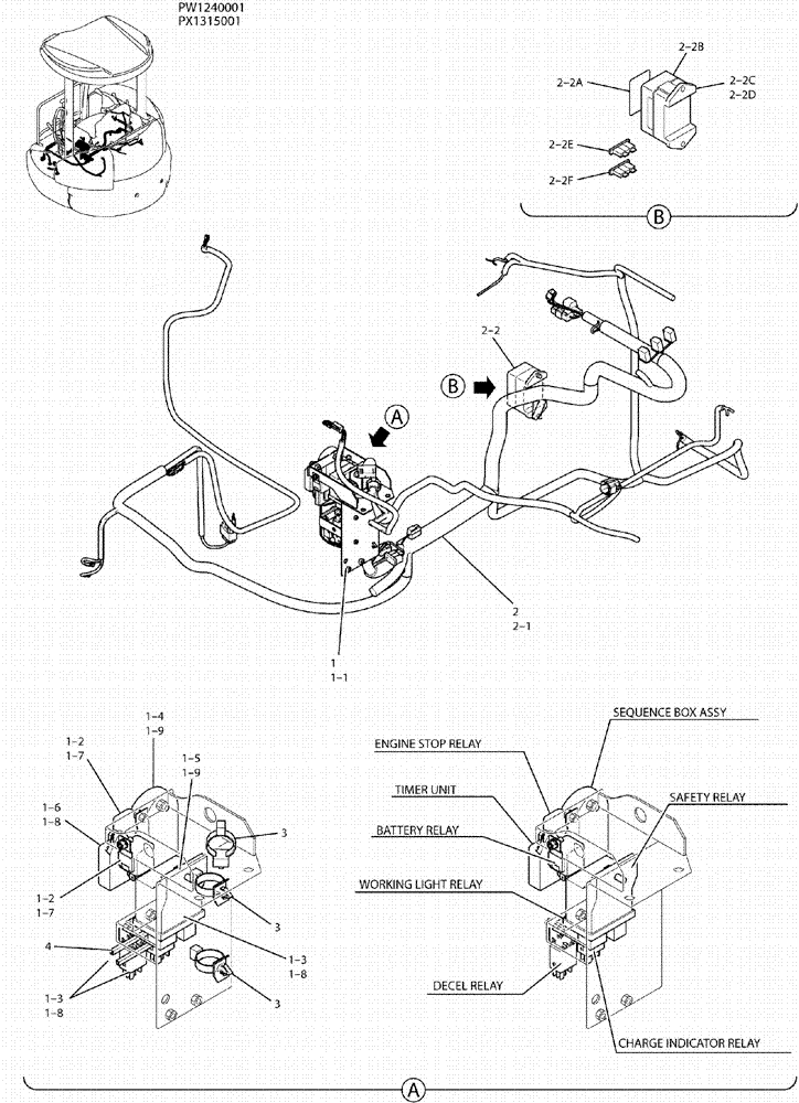 Схема запчастей Case CX36B - (01-066) - RELAY ASSY (55) - ELECTRICAL SYSTEMS