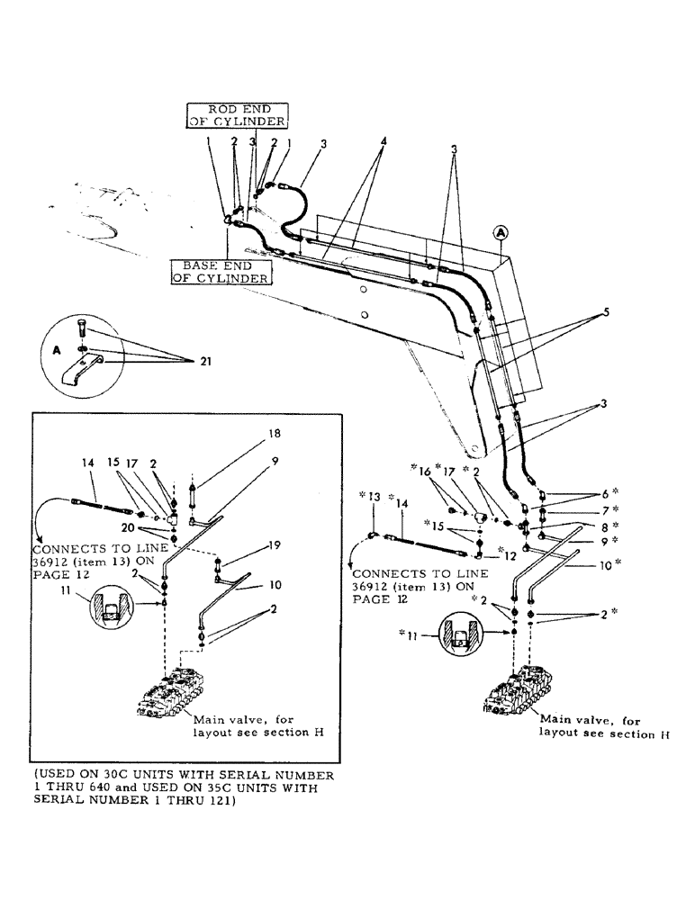 Схема запчастей Case 30YC - (G05) - VALVE TO CROWD CYLINDER AND RETURN FOR "E" BOOM (07) - HYDRAULIC SYSTEM