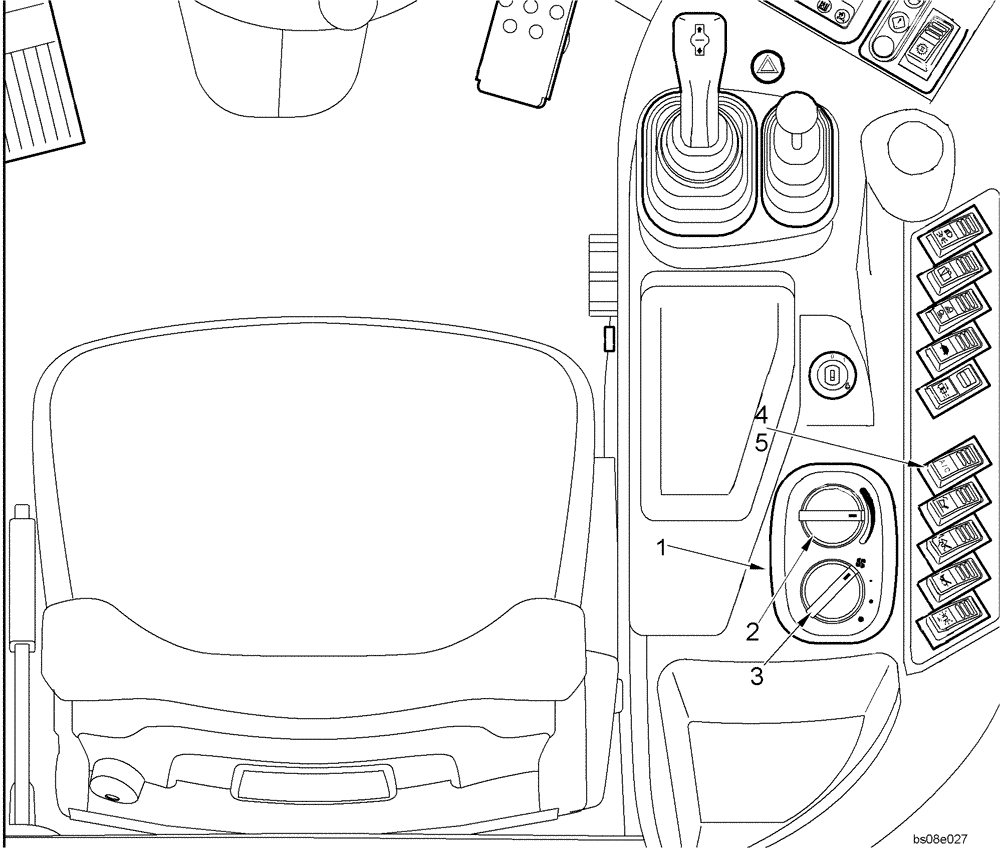 Схема запчастей Case 21E - (27.014[6100015000]) - HEATING & AIR COND. CONTROL UNIT (Jul 1 2008 4:57PM) (50) - CAB CLIMATE CONTROL