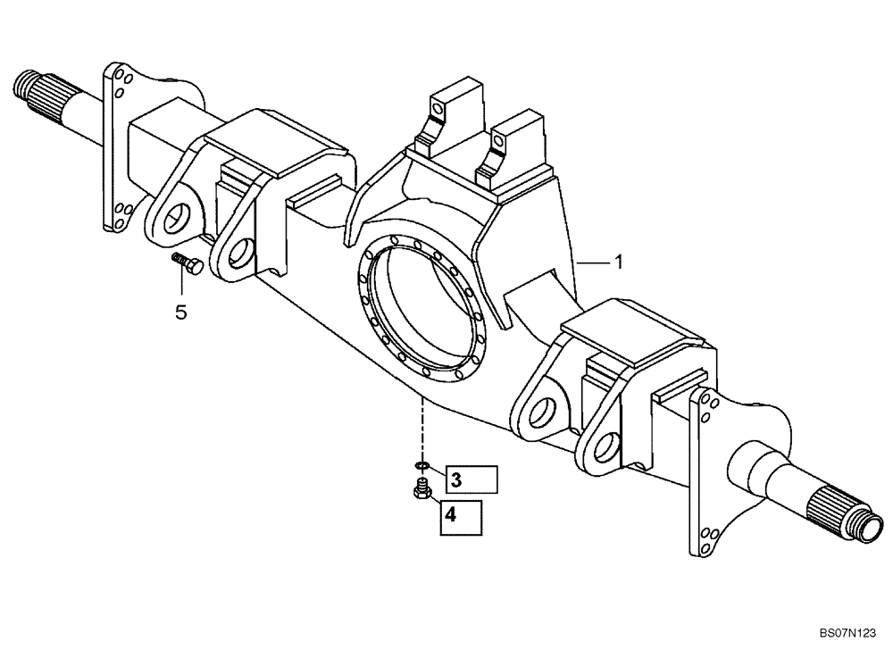 Схема запчастей Case 327B - (33A00000774[001]) - HOUSING, REAR AXLE (87695829) (11) - AXLES/WHEELS