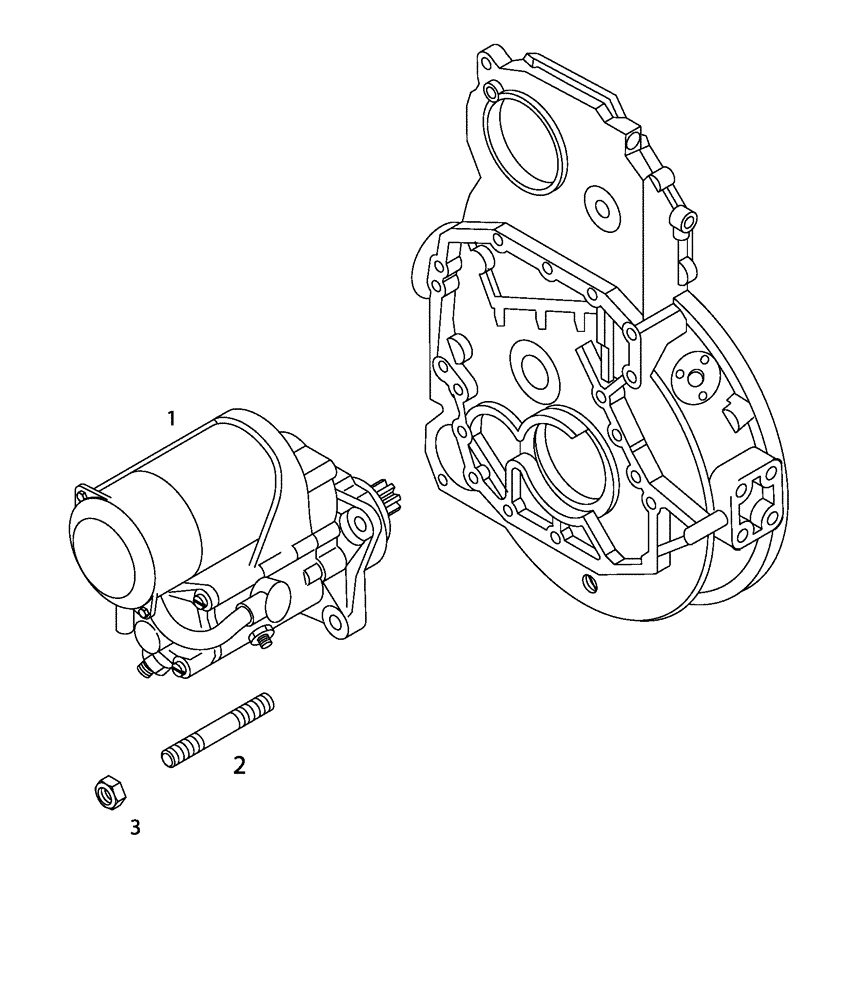 Схема запчастей Case 340B - (01A02000165[001]) - STARTER MOTOR (87319004) (01) - ENGINE