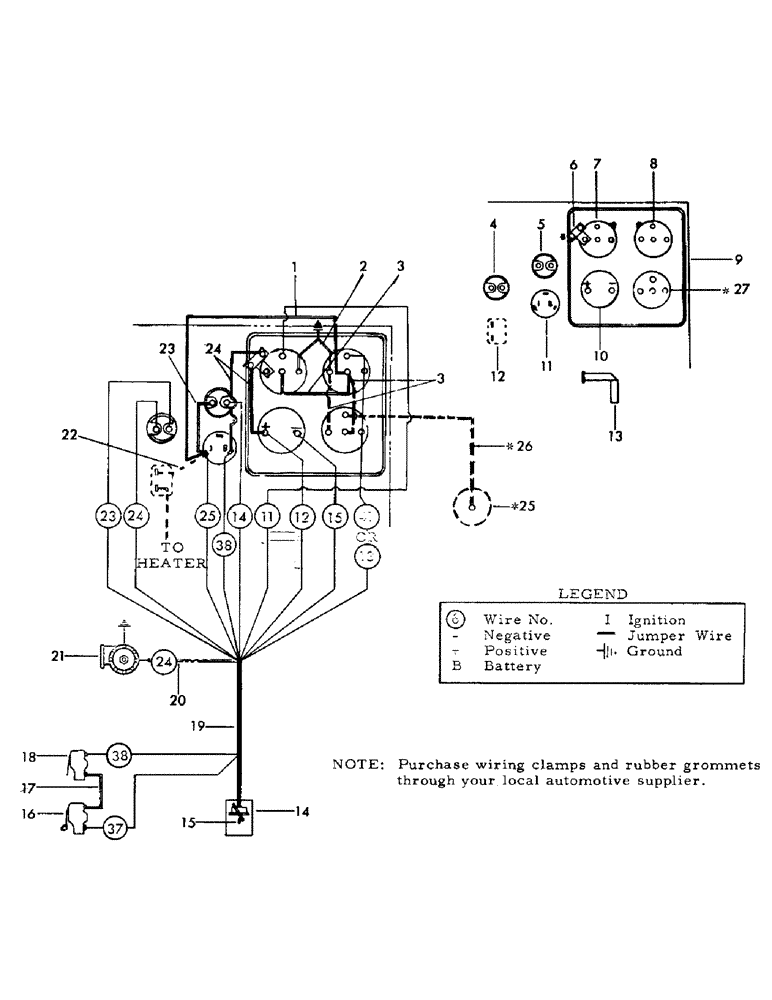 Схема запчастей Case 50 - (I1) - INSTRUMENT PANEL AND TURNTABLE WIRING HARNESS, FOR GMC 6V-53 DIESEL ENGINE (55) - ELECTRICAL SYSTEMS