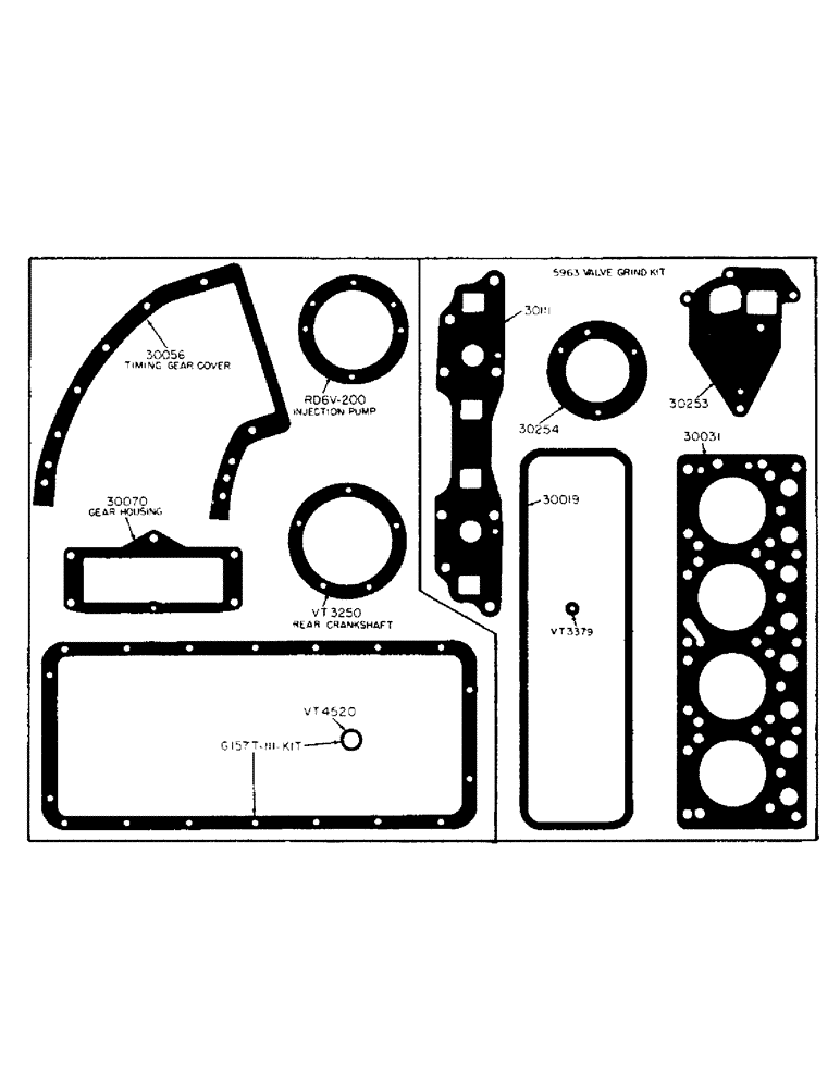 Схема запчастей Case 320 - (027) - GASKET SETS (02) - ENGINE