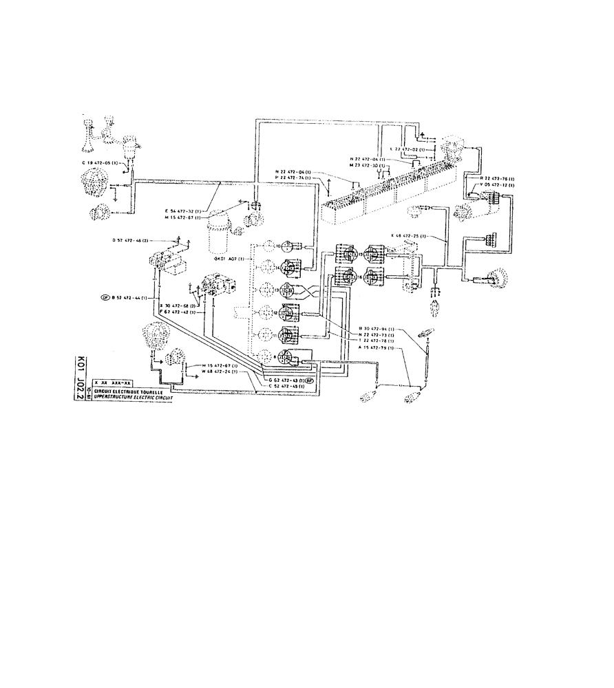 Схема запчастей Case 220 - (231) - UPPERSTRUCTURE ELECTRIC CIRCUIT (06) - ELECTRICAL SYSTEMS