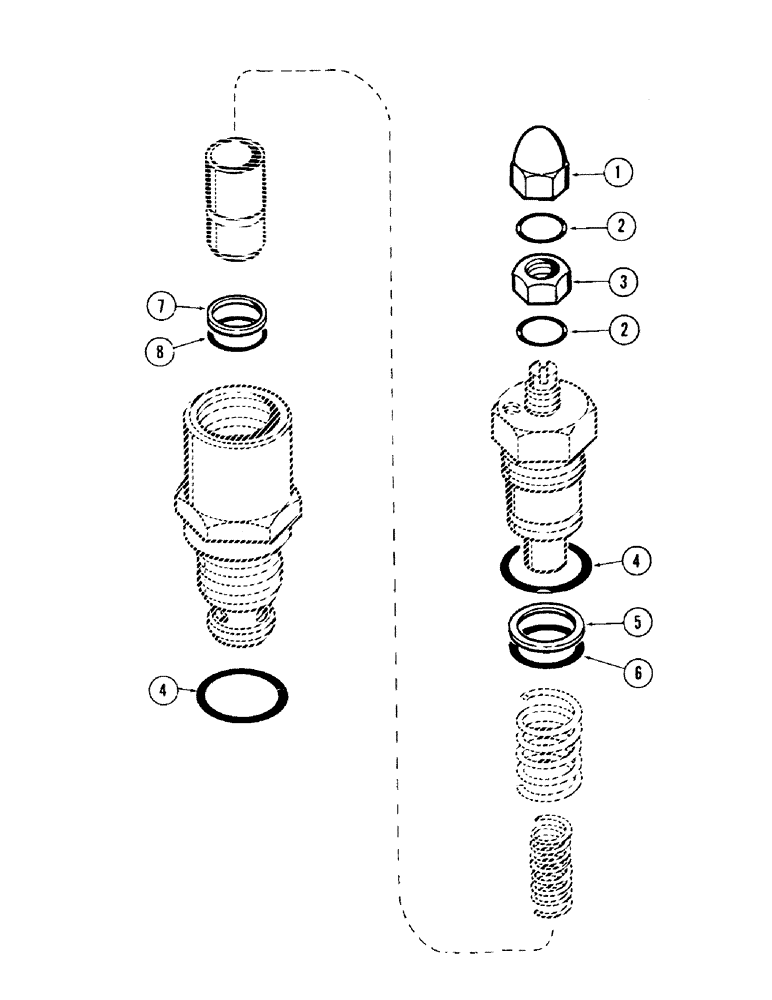 Схема запчастей Case 40 - (240) - MAIN RELIEF CARTRIDGE (35) - HYDRAULIC SYSTEMS