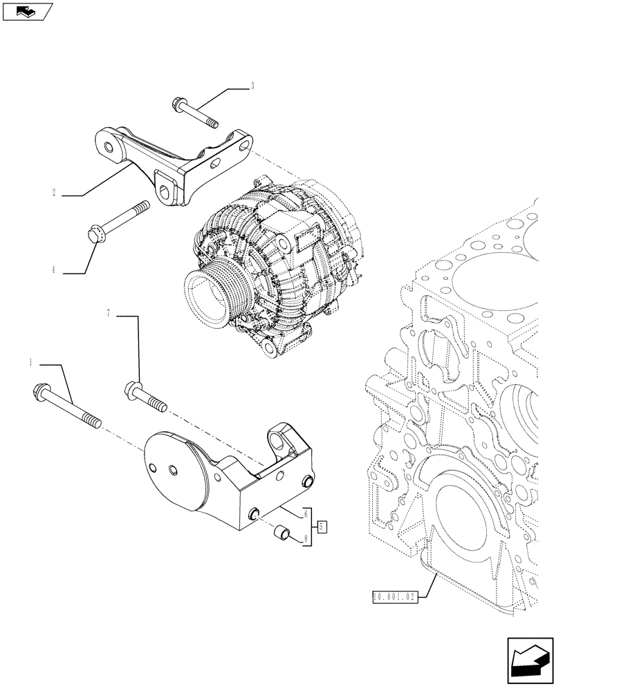 Схема запчастей Case F2CE9684C E025 - (55.301.02) - ALTERNATOR (504386863) (55) - ELECTRICAL SYSTEMS