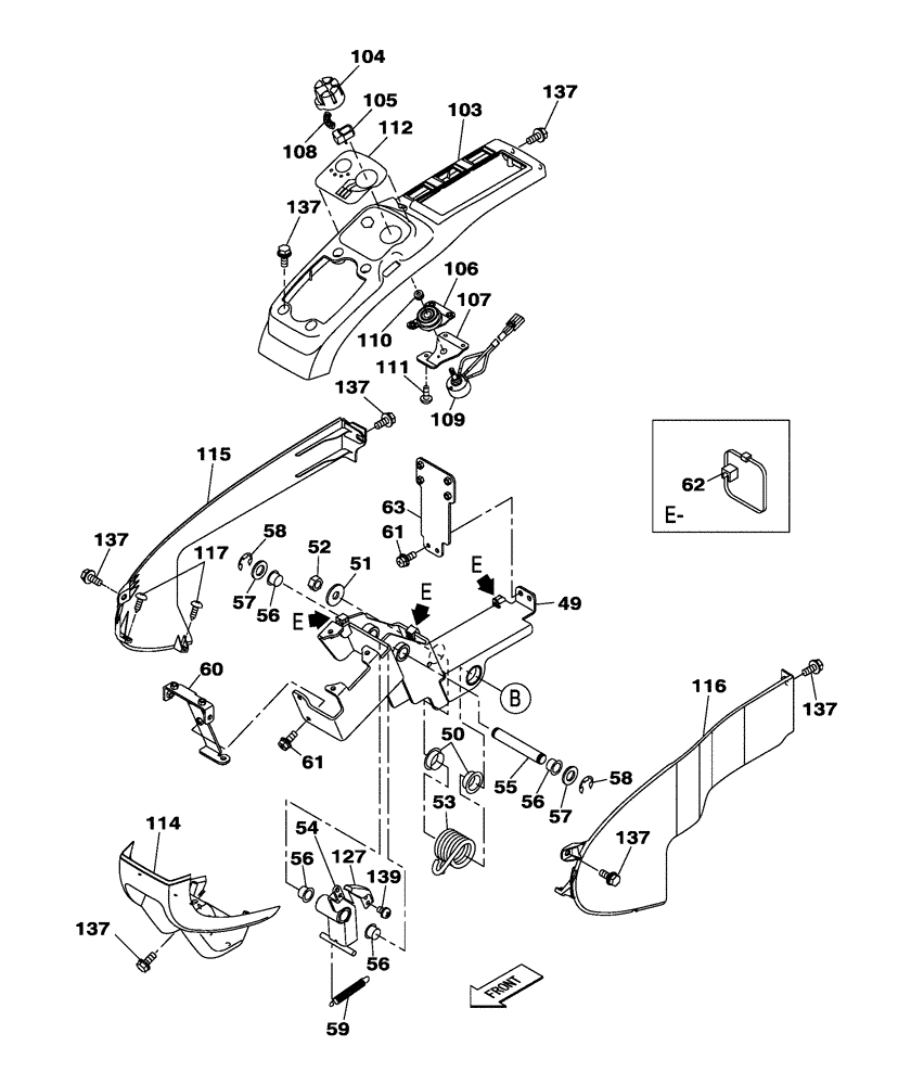 Схема запчастей Case CX250C - (09-015[00]) - OPERATORS COMPARTMENT - HAND CONTROL ARM, RIGHT (09) - CHASSIS/ATTACHMENTS