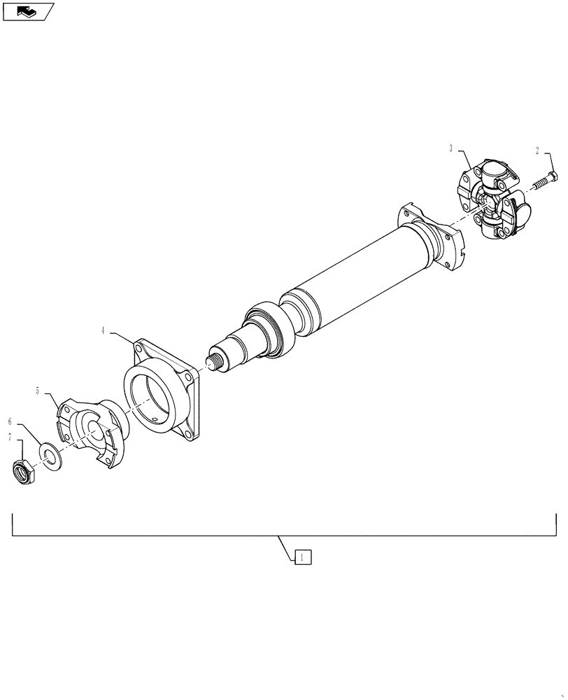 Схема запчастей Case 1021F - (21.315.01[02]) - FRONT DRIVE SHAFT ASSEMBLY, 4 SPEED (21) - TRANSMISSION