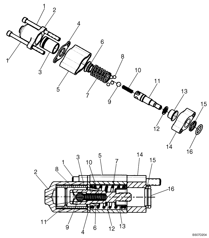 Схема запчастей Case 410 - (08-29) - CONTROL VALVE - SPOOL END GROUP, DETENT (08) - HYDRAULICS