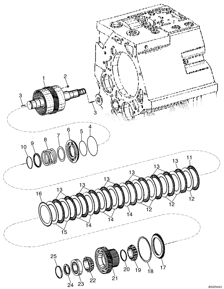 Схема запчастей Case 921C - (06-11) - TRANSMISSION - CLUTCH ASSY, FORWARD (Sep 29 2010 12:34PM) (06) - POWER TRAIN