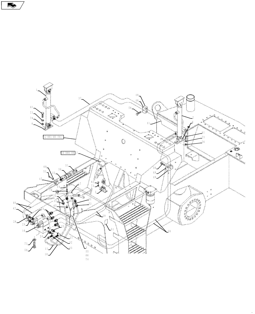 Схема запчастей Case SV216 - (35.310.01) - HOOD & PLATFORM TILT HYDRAULICS (GROUP 382) (ND110353) (35) - HYDRAULIC SYSTEMS