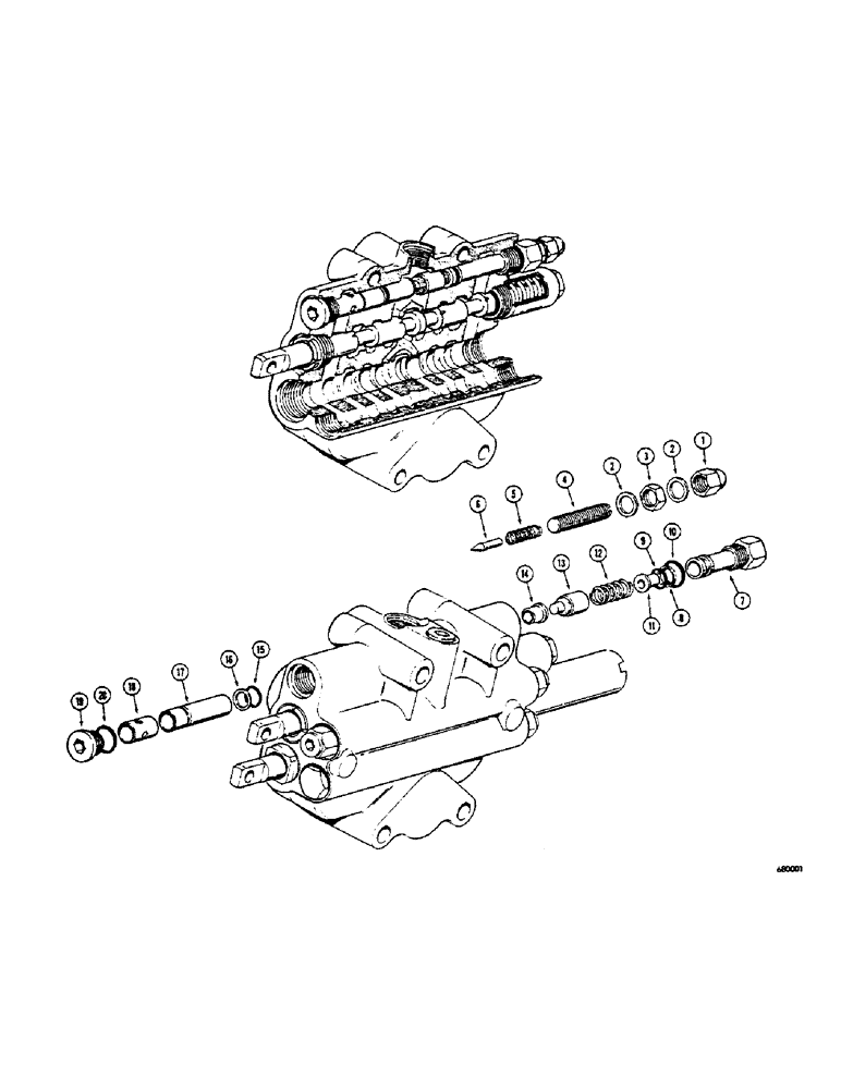 Схема запчастей Case 680CK - (216[A]) - MAIN RELIEF VALVE (35) - HYDRAULIC SYSTEMS