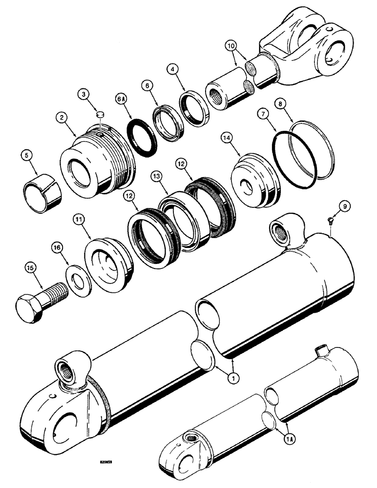 Схема запчастей Case W14 - (488) - G101720, G101721, G33864, AND G33865 LIFT CYLINDERS (08) - HYDRAULICS