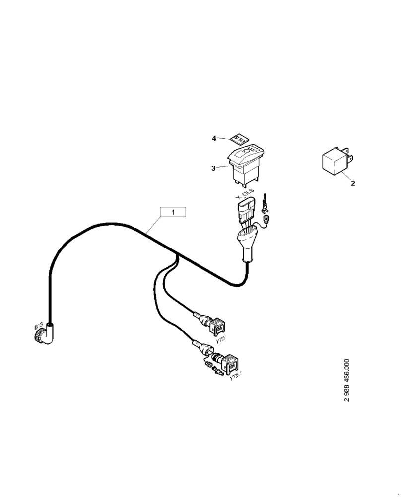 Схема запчастей Case 221E - (32.750[2992620000]) - ELECTRICAL SYSTEM RIDECONTROL (55) - ELECTRICAL SYSTEMS