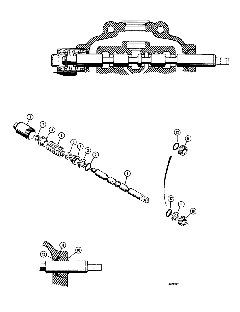 Схема запчастей Case 310G - (270) - THREE POSITION SPOOLS (07) - HYDRAULIC SYSTEM