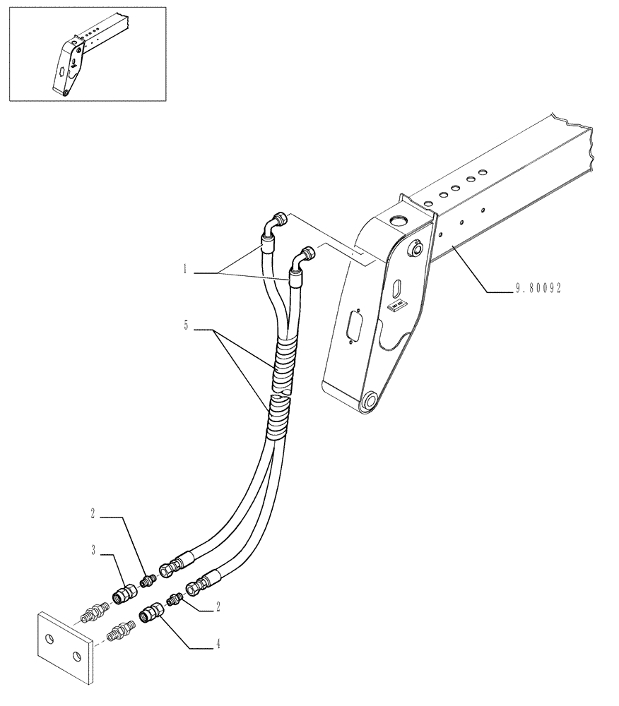 Схема запчастей Case TX742 - (9.01278[01]) - FRONT EQUIPMENT PIPING - OPTIONAL CODE 749078001 (35) - HYDRAULIC SYSTEMS