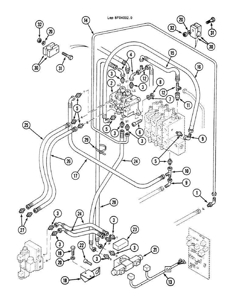 Схема запчастей Case 688C - (8F-10) - HYDRAULIC AND ELECTRIC CONTROL OPTION (07) - HYDRAULIC SYSTEM