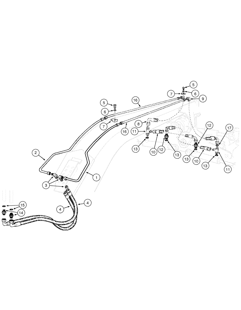Схема запчастей Case 885 AWD - (08-100[01]) - BRAKE AND STEERING - HYDRAULIC CIRCUIT (08) - HYDRAULICS