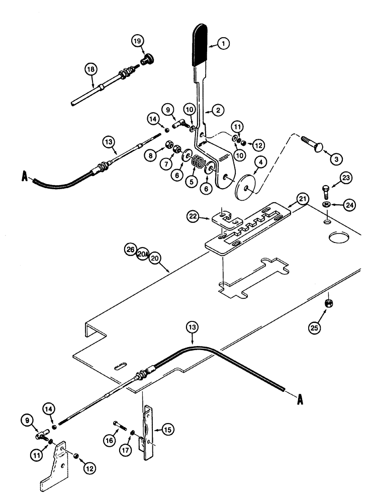 Схема запчастей Case 1835C - (3-12) - GASOLINE ENGINE CONTROLS, P.I.N. JAF0037367 AND AFTER (03) - FUEL SYSTEM