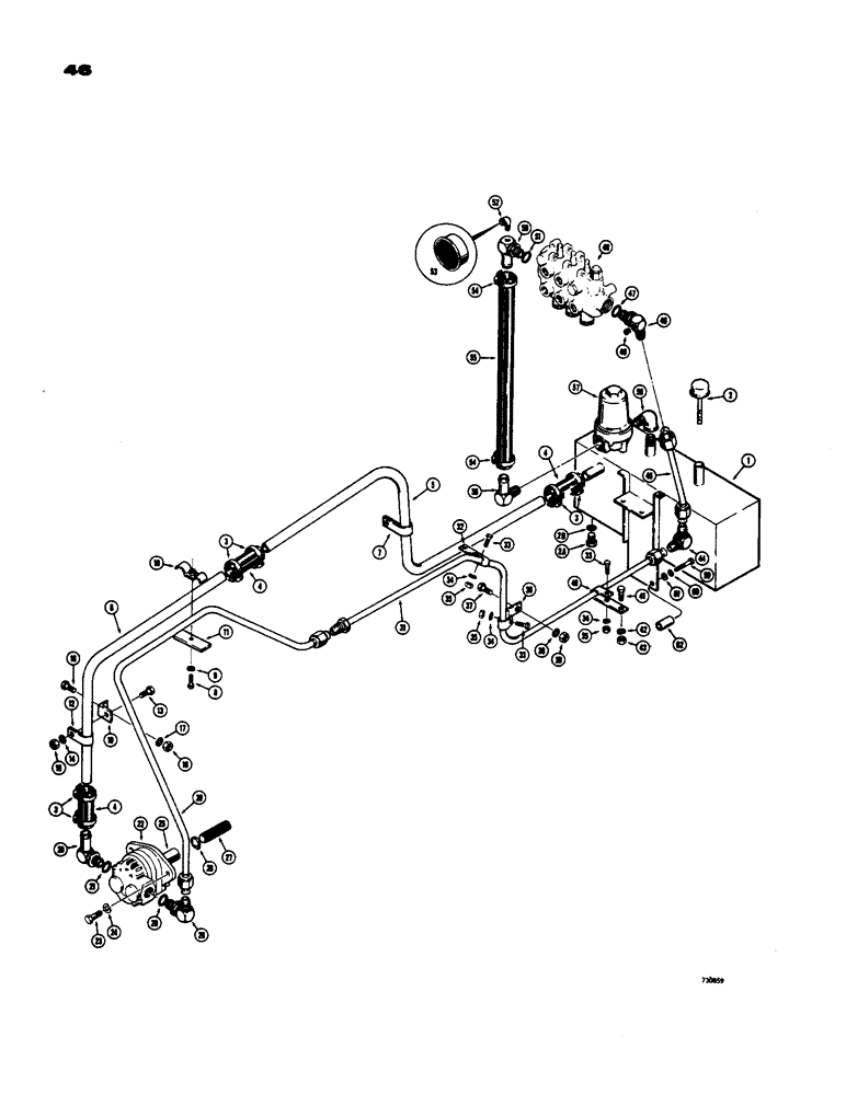 Схема запчастей Case 584 - (46) - FORK LIFT PRIMARY HYDRAULICS (35) - HYDRAULIC SYSTEMS