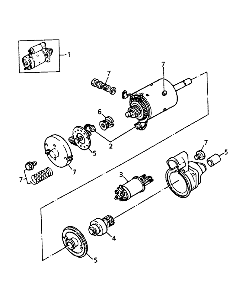 Схема запчастей Case 221B - (4-06) - STARTER, 121B (DAH1215912-) / 221B (DAH2215913-) (04) - ELECTRICAL SYSTEMS