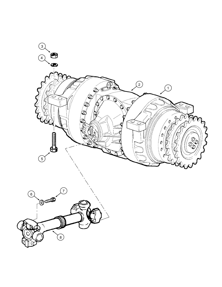 Схема запчастей Case 845 DHP - (06-56[01]) - REAR AXLE GRAZIANO - ASSEMBLY (06) - POWER TRAIN