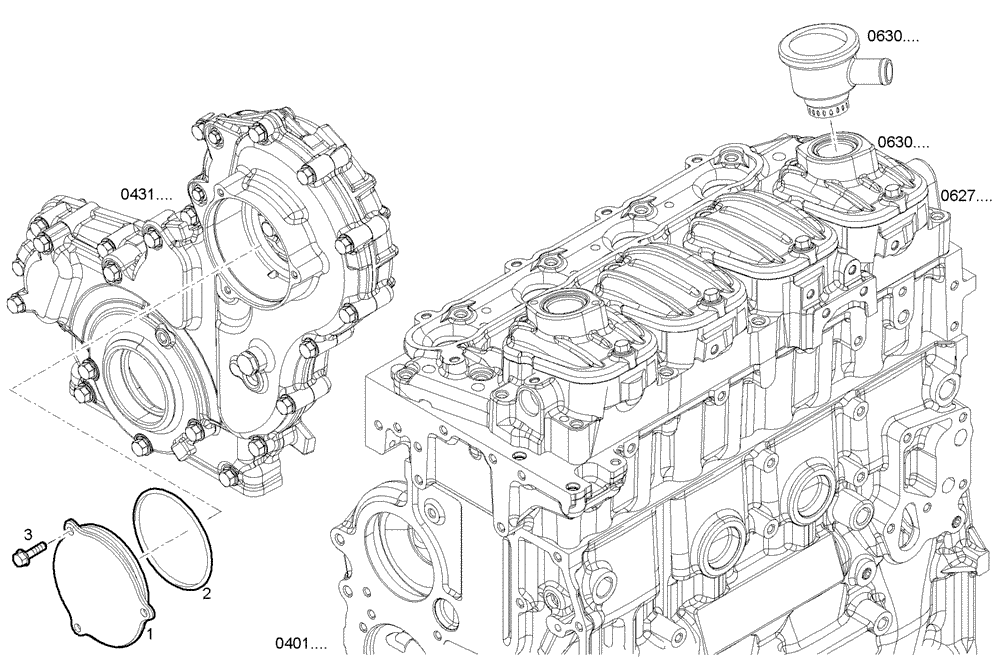 Схема запчастей Case F5CE9454G A001 - (0450.234) - ENGINE BREATHERS (10) - ENGINE