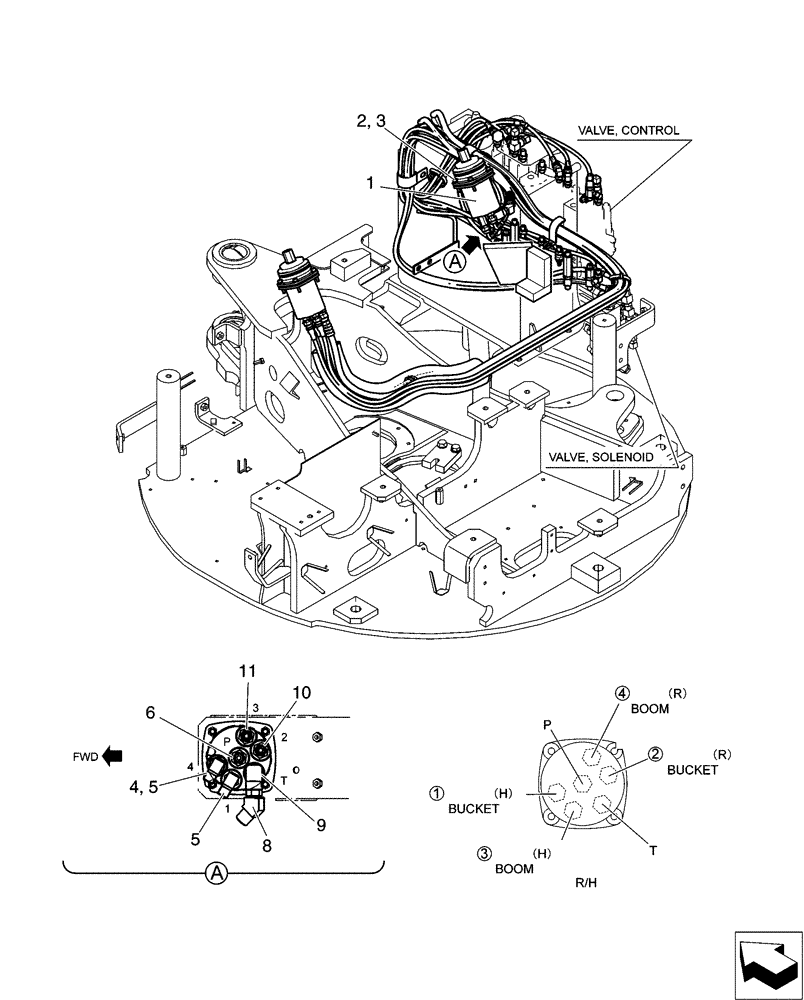 Схема запчастей Case CX31B - (01-031[01]) - VALVE INSTAL, RIGHT HAND (35) - HYDRAULIC SYSTEMS