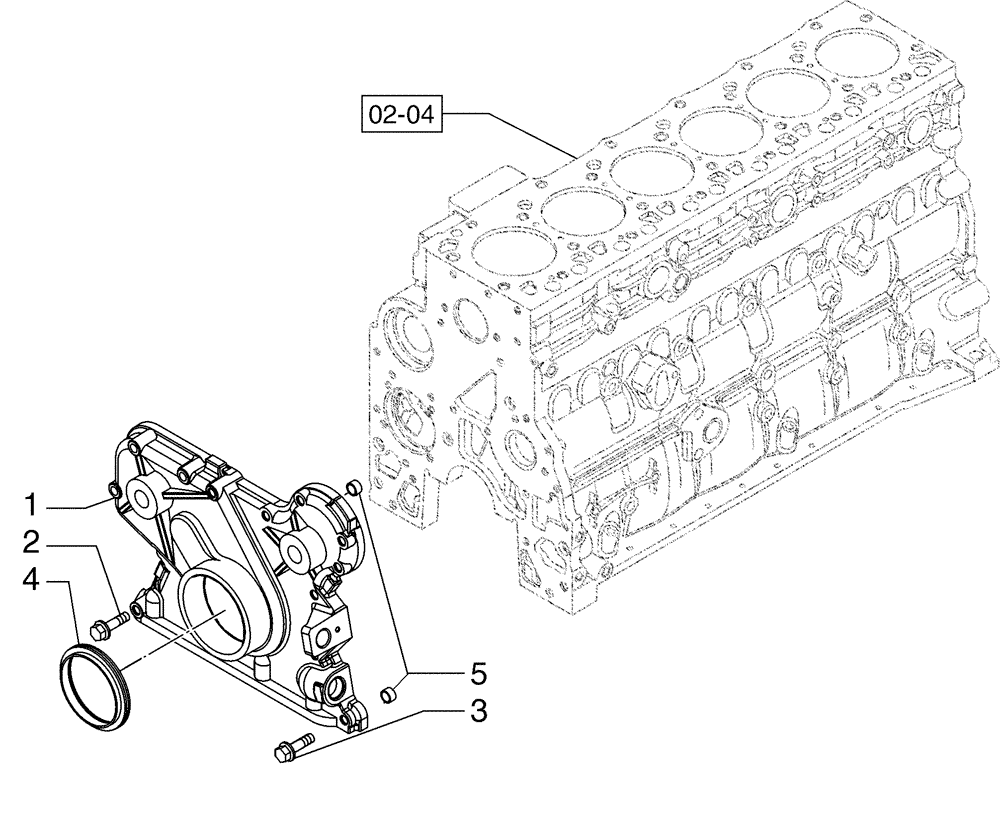 Схема запчастей Case 885B - (02-09[01]) - FRONT GEAR COVER (02) - ENGINE