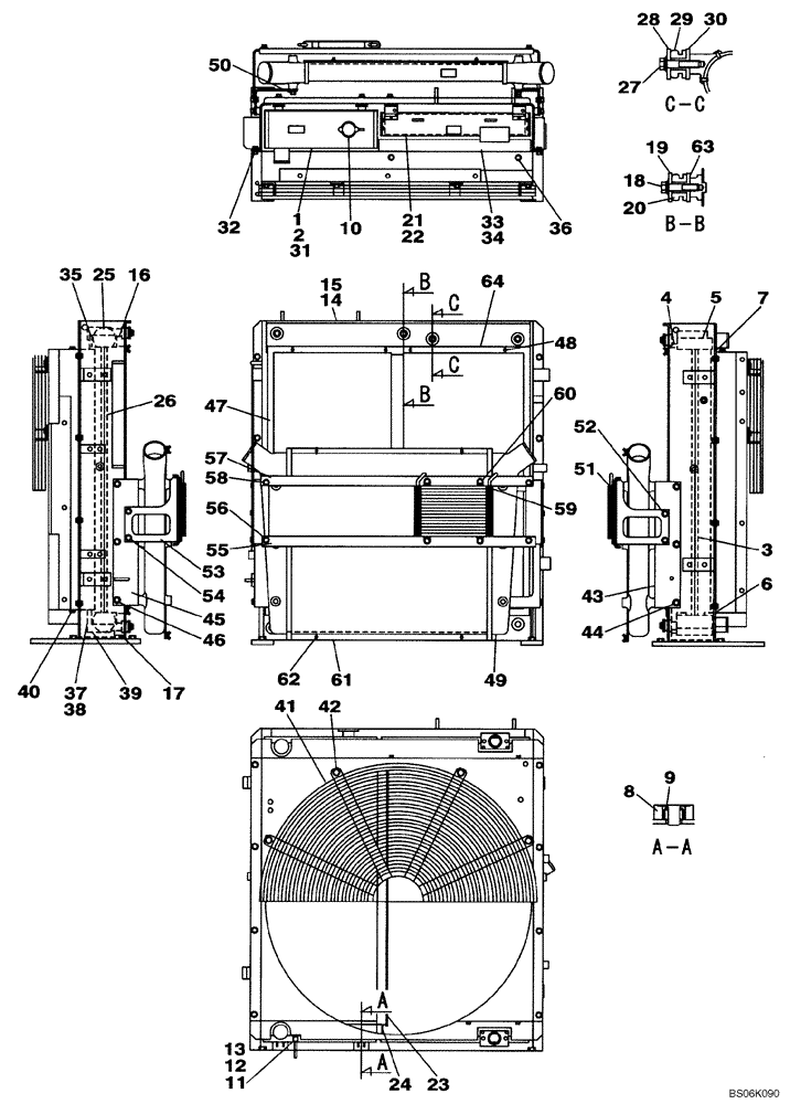 Схема запчастей Case CX460 - (02-06) - RADIATOR ASSY (02) - ENGINE