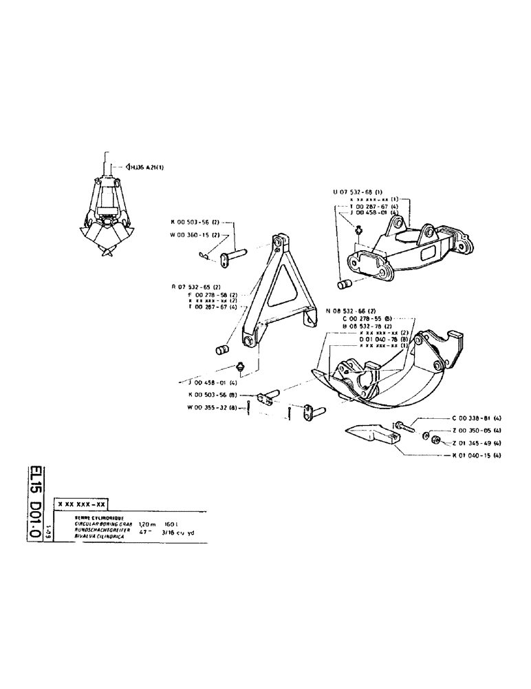 Схема запчастей Case LC80 - (144) - CIRCULAR BORING GRAB 