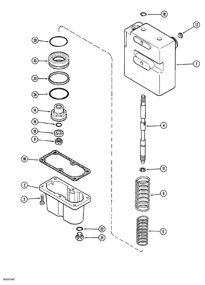 Схема запчастей Case 650G - (7-08) - 1272218C1 BRAKE VALVE (07) - BRAKES