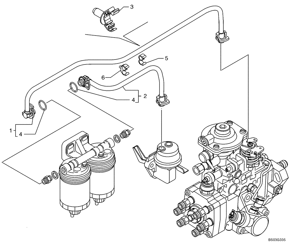 Схема запчастей Case 621D - (03-08) - FUEL INJECTION SYSTEM - FUEL, SUPPLY (03) - FUEL SYSTEM