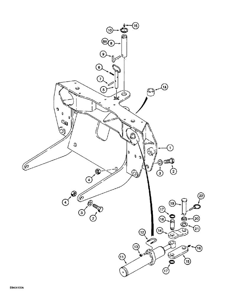 Схема запчастей Case 860 - (9-026) - BACKHOE MOUNTING FRAME (09) - CHASSIS/ATTACHMENTS