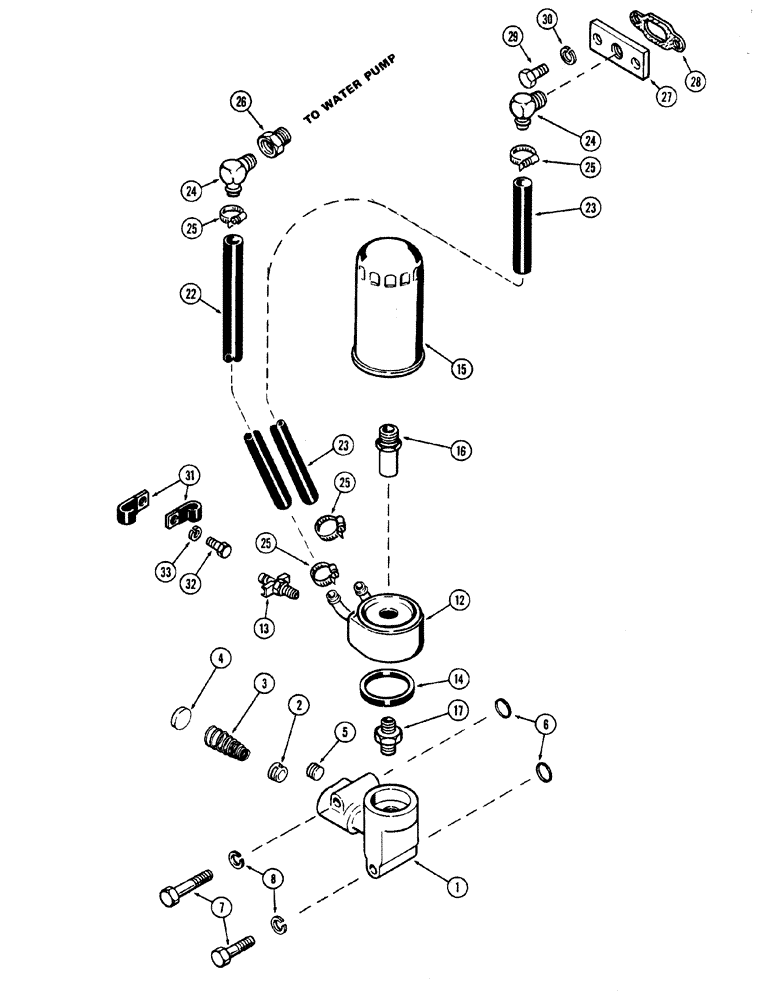 Схема запчастей Case W20 - (012) - OIL FILTER & COOLER (401 BD) DIESEL ENGINE 1ST USED ENG. SN. 2570670 (02) - ENGINE