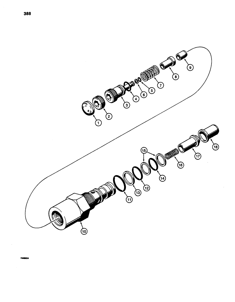 Схема запчастей Case W24C - (388) - L32633 AND L35319 CIRCUIT RELIEF VALVES (08) - HYDRAULICS