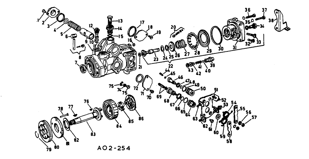 Схема запчастей Case 3400 - (129) - FUEL INJECTION PUMP (10) - ENGINE