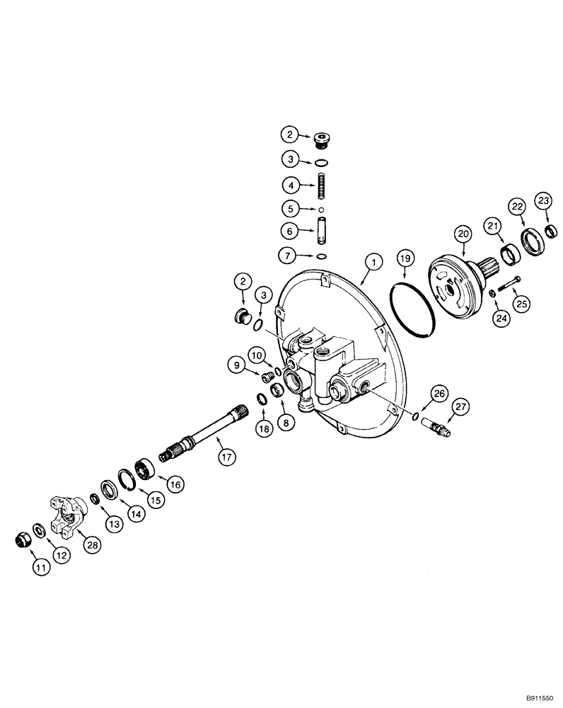 Схема запчастей Case 550H-IND - (06-02) - HOUSING, TORQUE CONVERTER (06) - POWER TRAIN