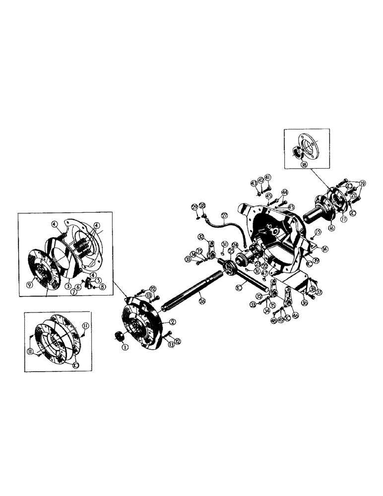 Схема запчастей Case 256 - (036) - CLUTCH & FLYWHEEL HOUSING (01) - ENGINE