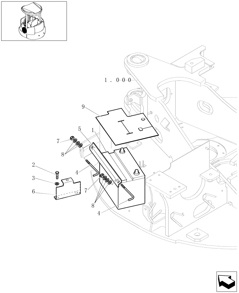 Схема запчастей Case CX31B - (1.220[01]) - ELECTRIC SYSTEM - BATTERY (55) - ELECTRICAL SYSTEMS