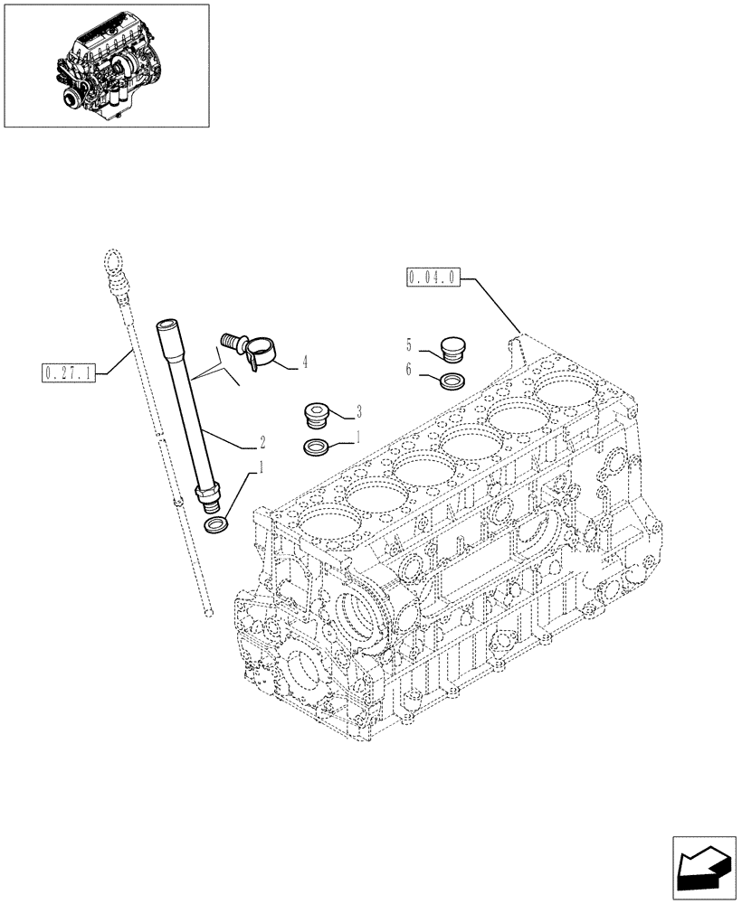 Схема запчастей Case F3AE0684P E906 - (0.27.0[01]) - OIL LEVEL CHECK (504055388 - 504055391) 