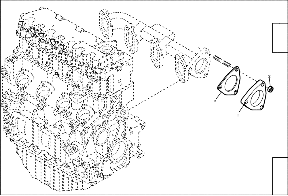 Схема запчастей Case 121E - (95.020[2139820004]) - FLANGE (10) - ENGINE
