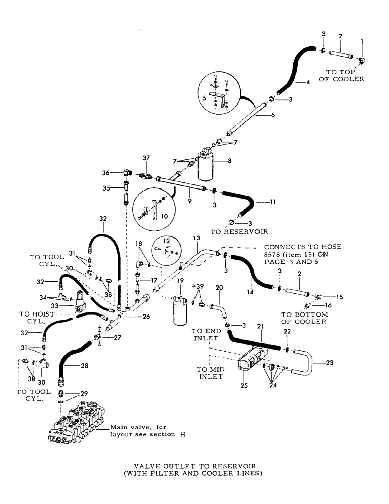 Схема запчастей Case 35EC - (G12) - VALVE OUTLET TO RESERVOIR (WITH FILTER AND COOLER LINES) (07) - HYDRAULIC SYSTEM